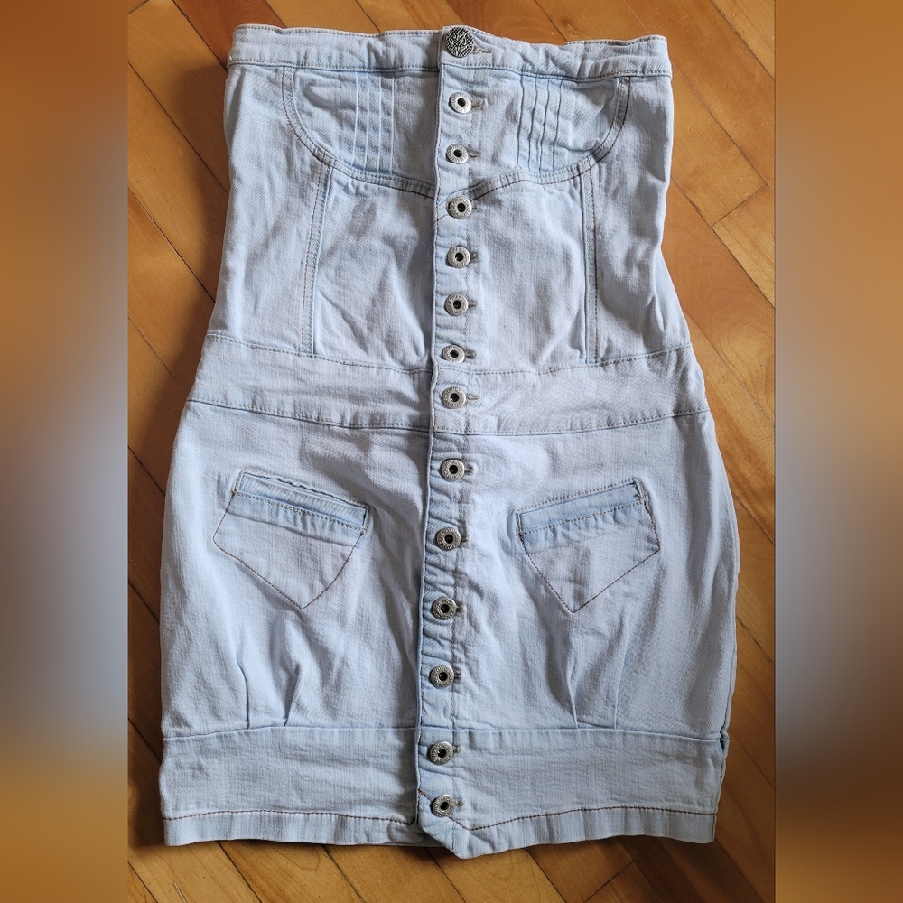 Foxy Jeans High Waisted Small Denim Skirt